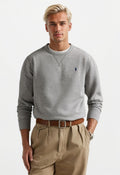 Sweat Ralph Lauren Homme Gris Coupe Classique porté par un mannequin