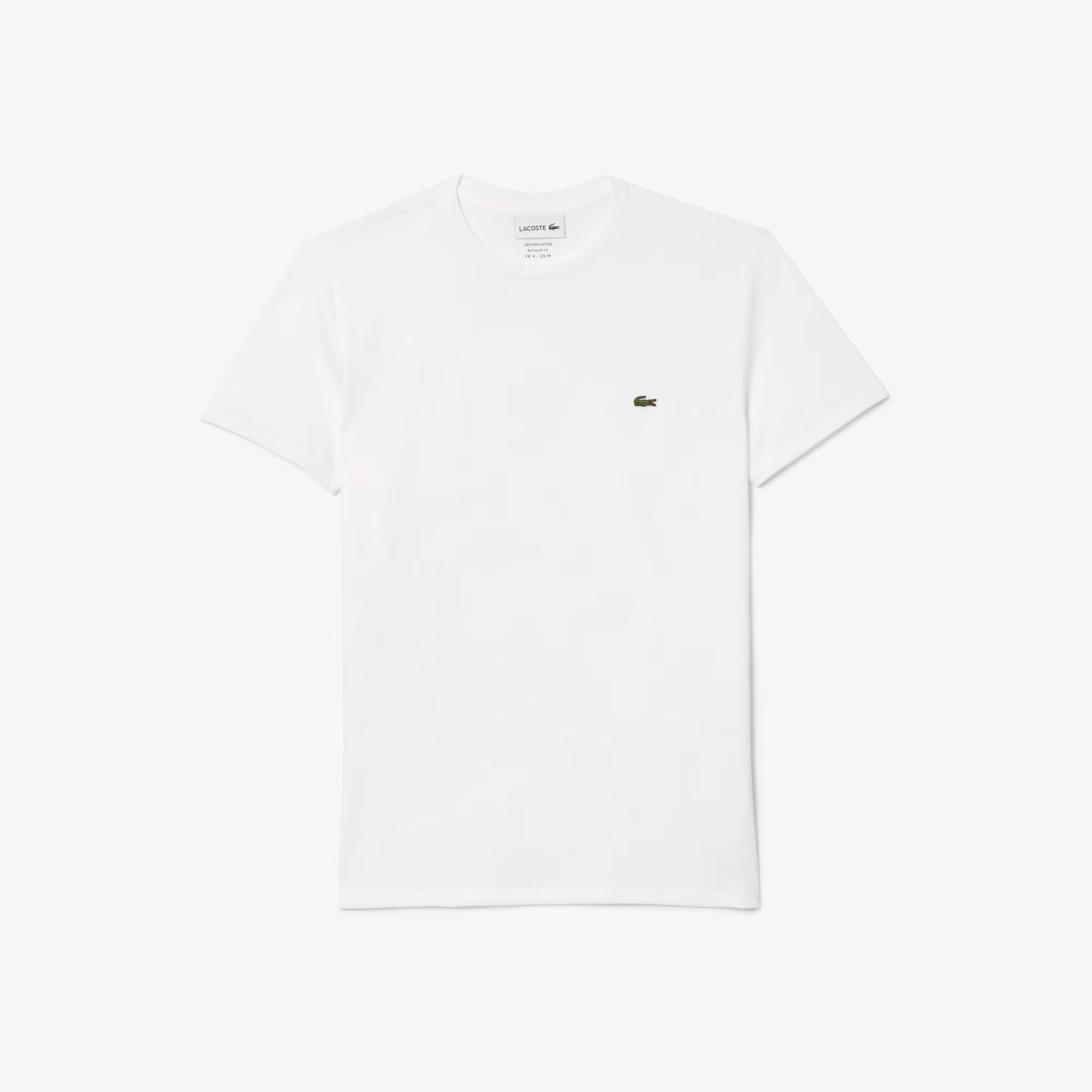 T-shirt Lacoste blanc coton détail
