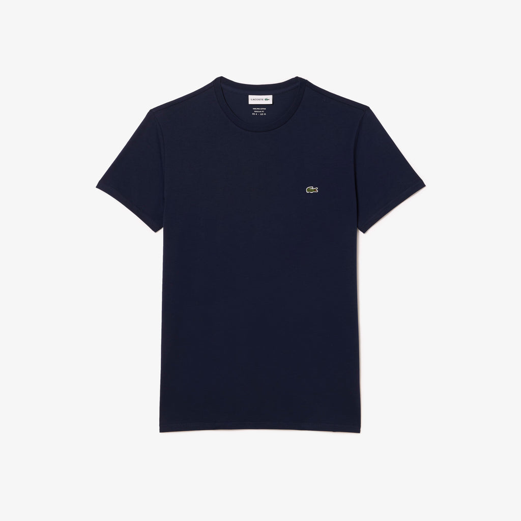 T-shirt Lacoste marine détail crocodile brodé
