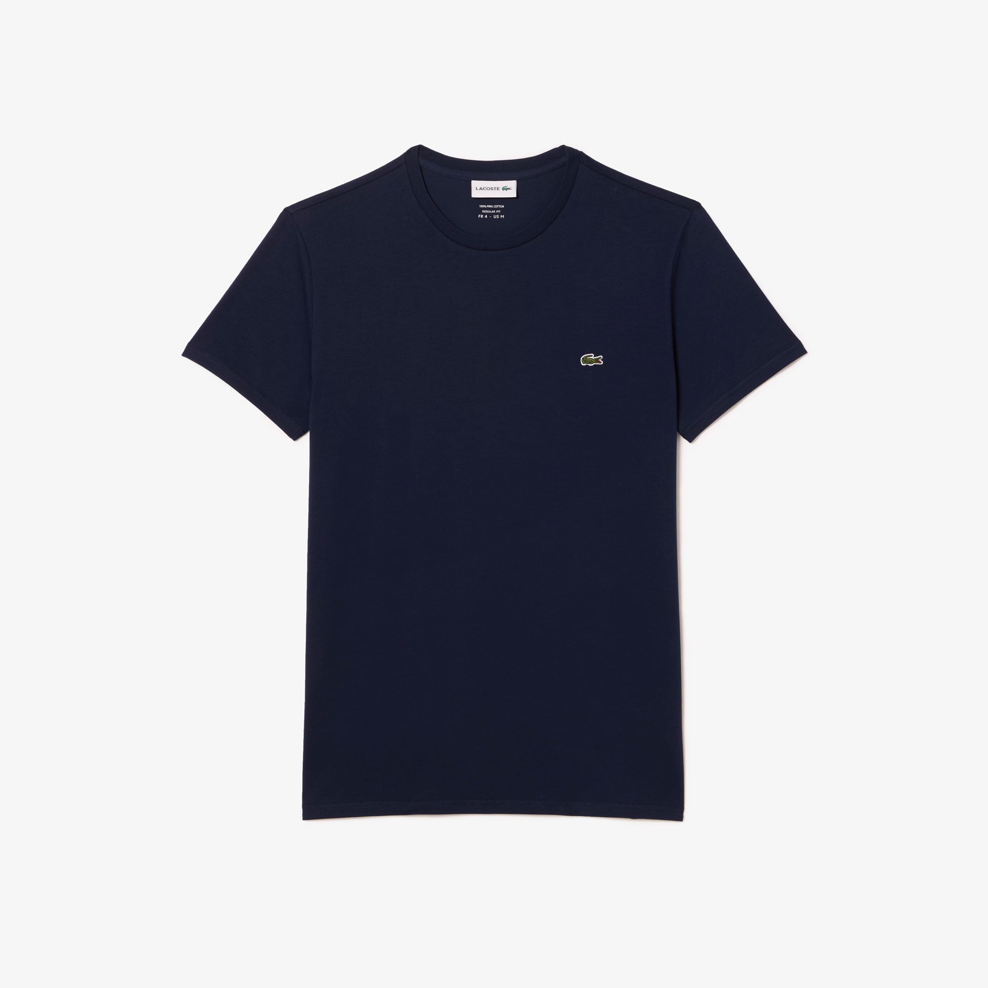 T-shirt Lacoste marine détail crocodile brodé
