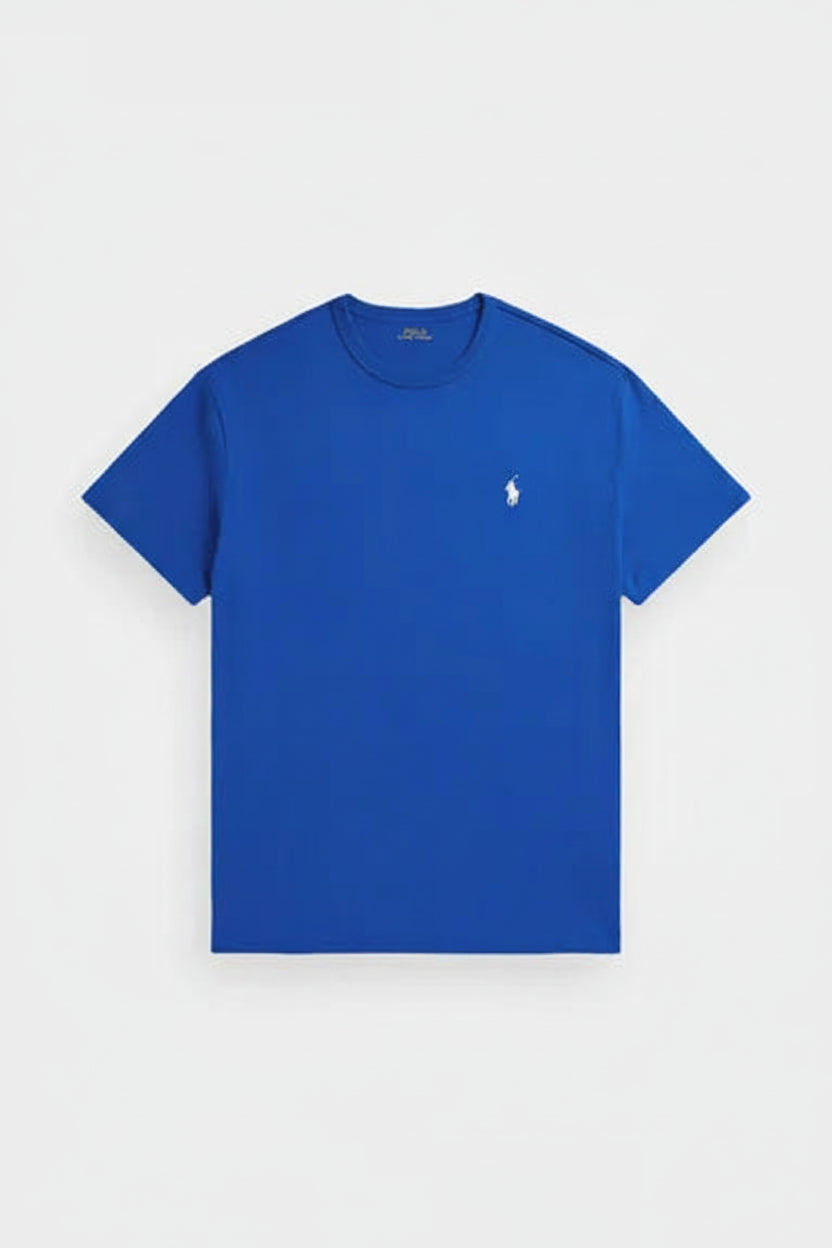 T-shirt Ralph Lauren Homme Bleu Électrique Custom Slim Fit vue produit