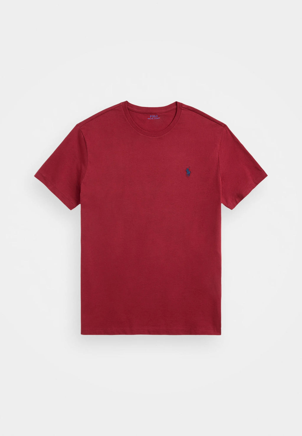 T-shirt Ralph Lauren Homme Bordeaux Custom Slim Fit vue produit