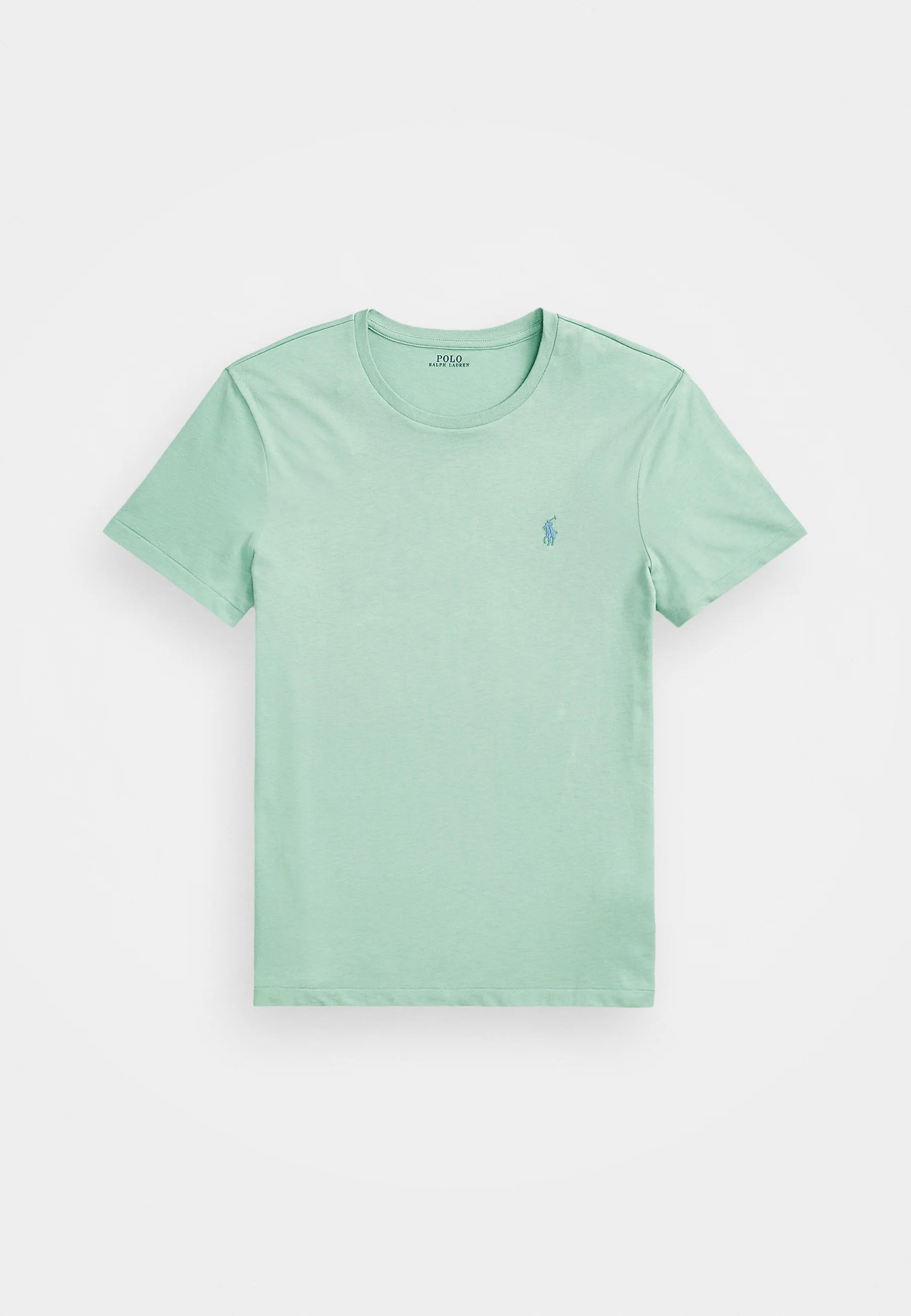 T-shirt Ralph Lauren Homme Vert Clair Custom Slim Fit vue produit